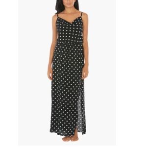 Tahari Sweet Spot Maxi Dress. Polka dot. Black&white. Size M.